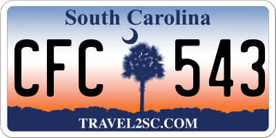 SC license plate CFC543