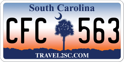 SC license plate CFC563