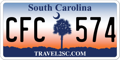SC license plate CFC574