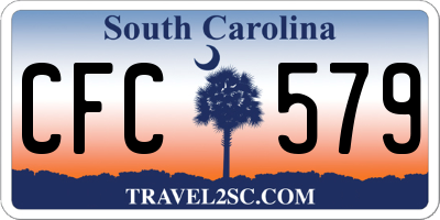 SC license plate CFC579