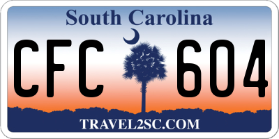 SC license plate CFC604