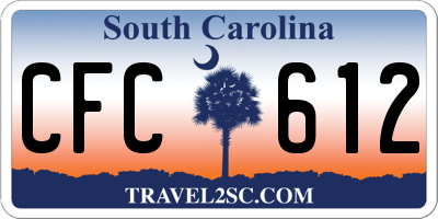 SC license plate CFC612