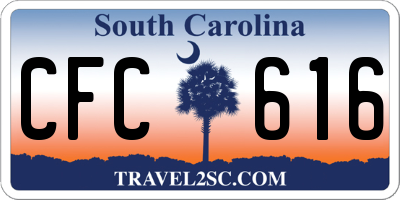 SC license plate CFC616