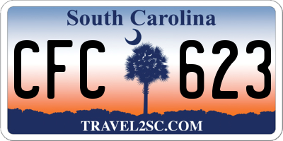 SC license plate CFC623