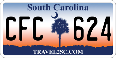 SC license plate CFC624