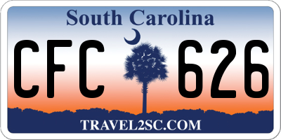 SC license plate CFC626