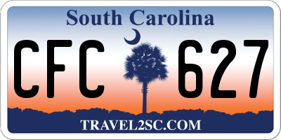 SC license plate CFC627
