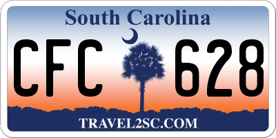 SC license plate CFC628