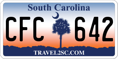 SC license plate CFC642