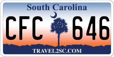 SC license plate CFC646