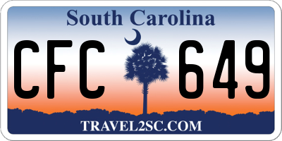 SC license plate CFC649