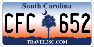 SC license plate CFC652