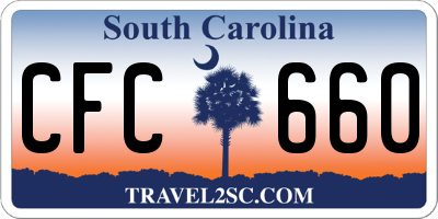 SC license plate CFC660