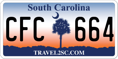 SC license plate CFC664