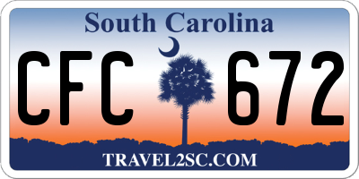 SC license plate CFC672