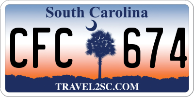 SC license plate CFC674