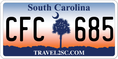 SC license plate CFC685