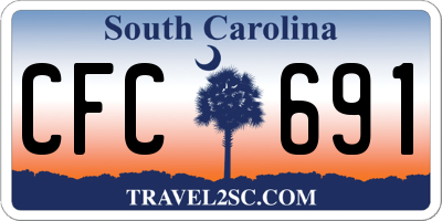 SC license plate CFC691