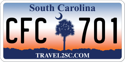 SC license plate CFC701