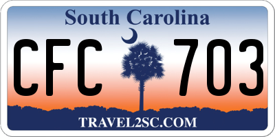 SC license plate CFC703