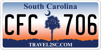 SC license plate CFC706