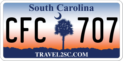 SC license plate CFC707