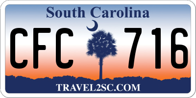 SC license plate CFC716
