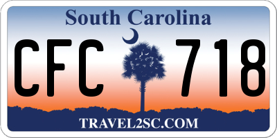 SC license plate CFC718