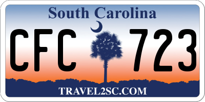 SC license plate CFC723