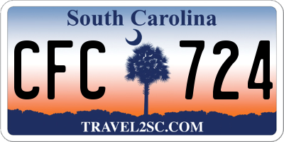SC license plate CFC724