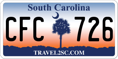 SC license plate CFC726
