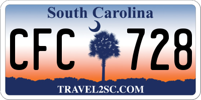 SC license plate CFC728