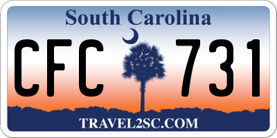 SC license plate CFC731