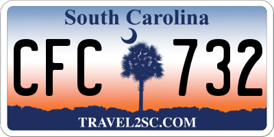 SC license plate CFC732