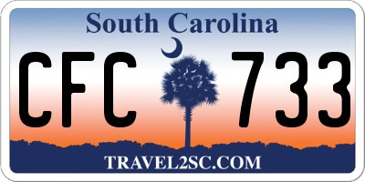 SC license plate CFC733