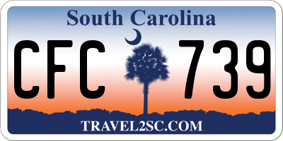 SC license plate CFC739