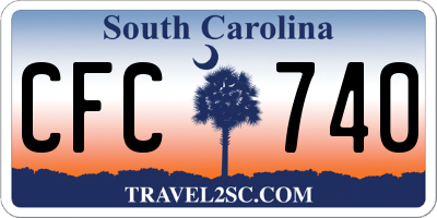 SC license plate CFC740