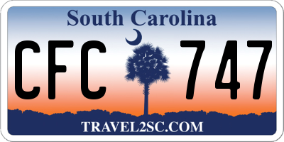 SC license plate CFC747