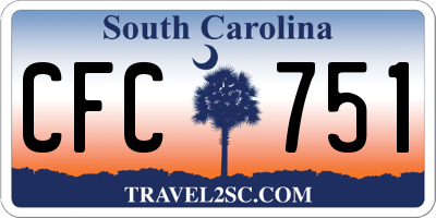 SC license plate CFC751