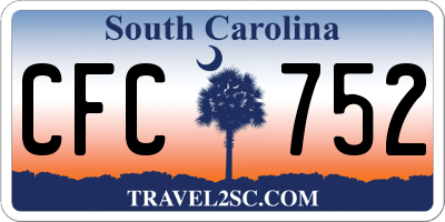 SC license plate CFC752