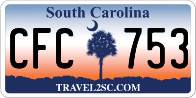 SC license plate CFC753