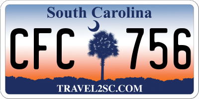 SC license plate CFC756