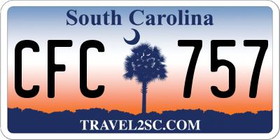 SC license plate CFC757