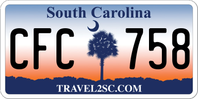 SC license plate CFC758