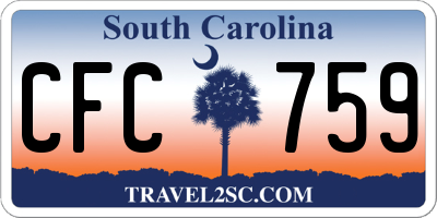 SC license plate CFC759