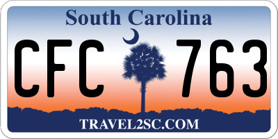 SC license plate CFC763