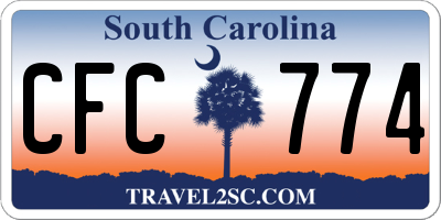 SC license plate CFC774