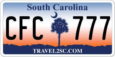 SC license plate CFC777