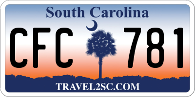 SC license plate CFC781