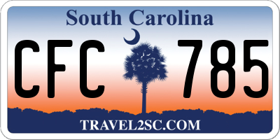 SC license plate CFC785